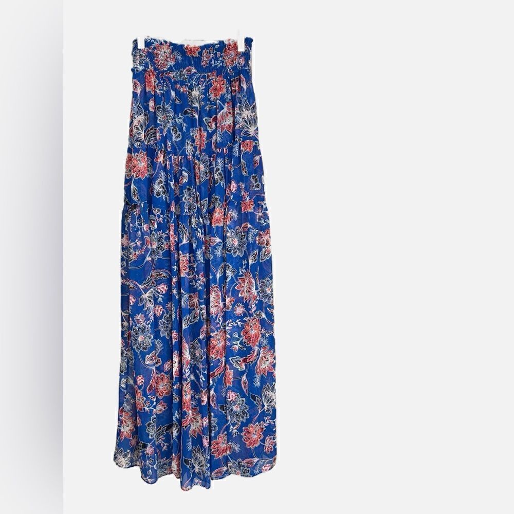 REVOLVE x MISA Allesia sheer maxi skirt  in blue floral Size SMALL. NWT - Picture 5 of 10